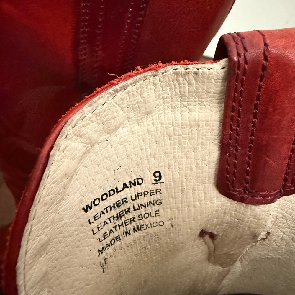 NWT Freebird by Steven Woodland Leather Western Cowboy Boots in Crimson Sz 9 - Picture 12 of 16